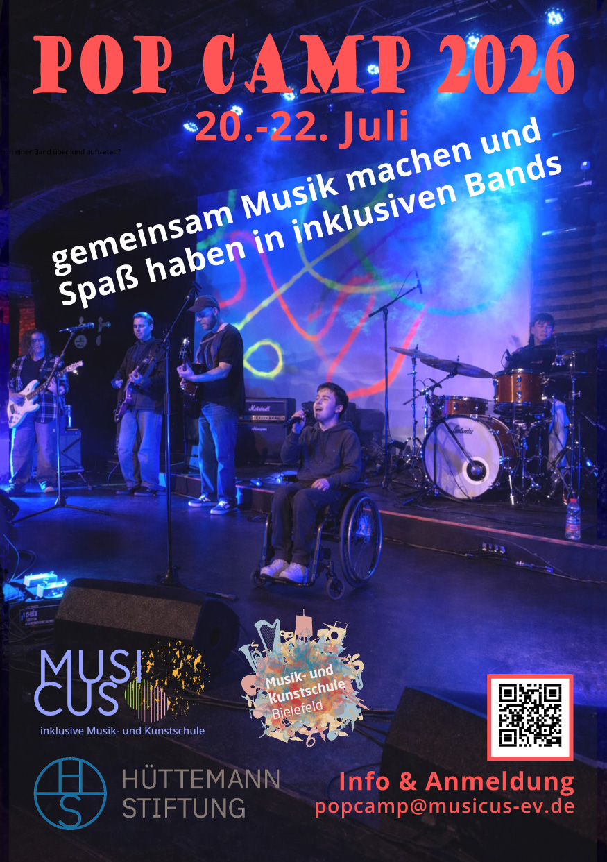 POP Camp - Ein gemeinsames inklusives Projekt von Musicus e.V. und der Musik- und Kunstschule Bielefeld